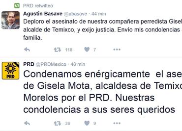 Condena PRD asesinato de alcaldesa de Temixco