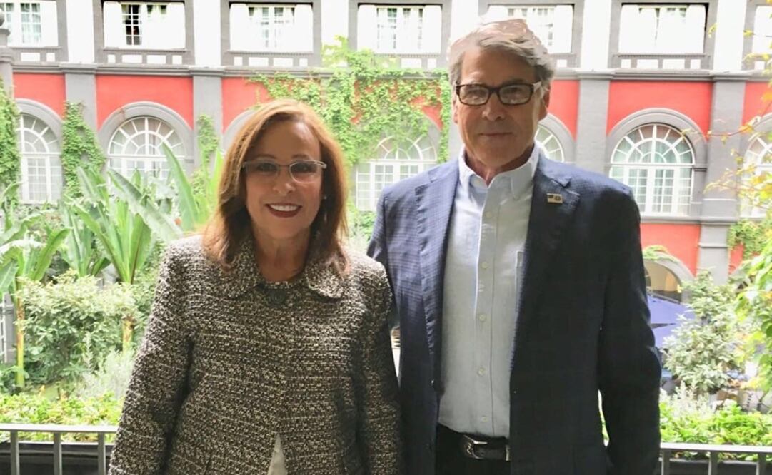 Rocío Nahle, próxima titular de la Secretaría de Energía y Rick Perry, secretario de Energía de EU. Foto: Especial