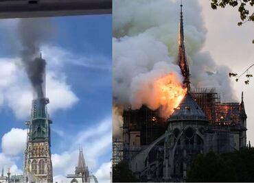 VIDEO: Se incendia aguja de la catedral de Ruán en Francia, no reportan víctimas; recuerda al incendio de Notre Dame