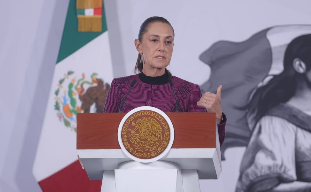 La presidenta Claudia Sheinbaum en la “Mañanera del Pueblo” de Palacio Nacional el miércoles 17 de junio de 2026. Foto: Gabriel Pano/ EL UNIVERSAL