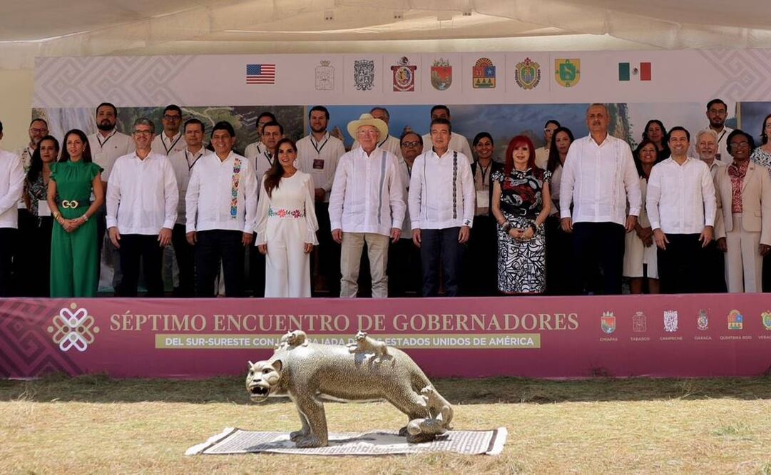 Séptima reunión con gobernadores del sureste y el gobierno de México. Foto: Tomada de Twitter @USAmbMex