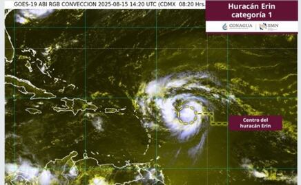 Tormenta tropical "Erin" se intensifica a huracán categoría 1; es el primer huracán de la temporada en el Atlántico