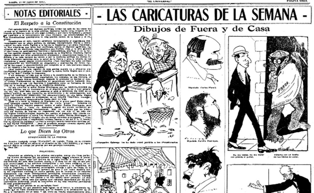 The exhibition also features the first cartoonists of El Universal and concludes with the great masters of the Mexican cartoon - Photo: File photo/EL UNIVERSAL