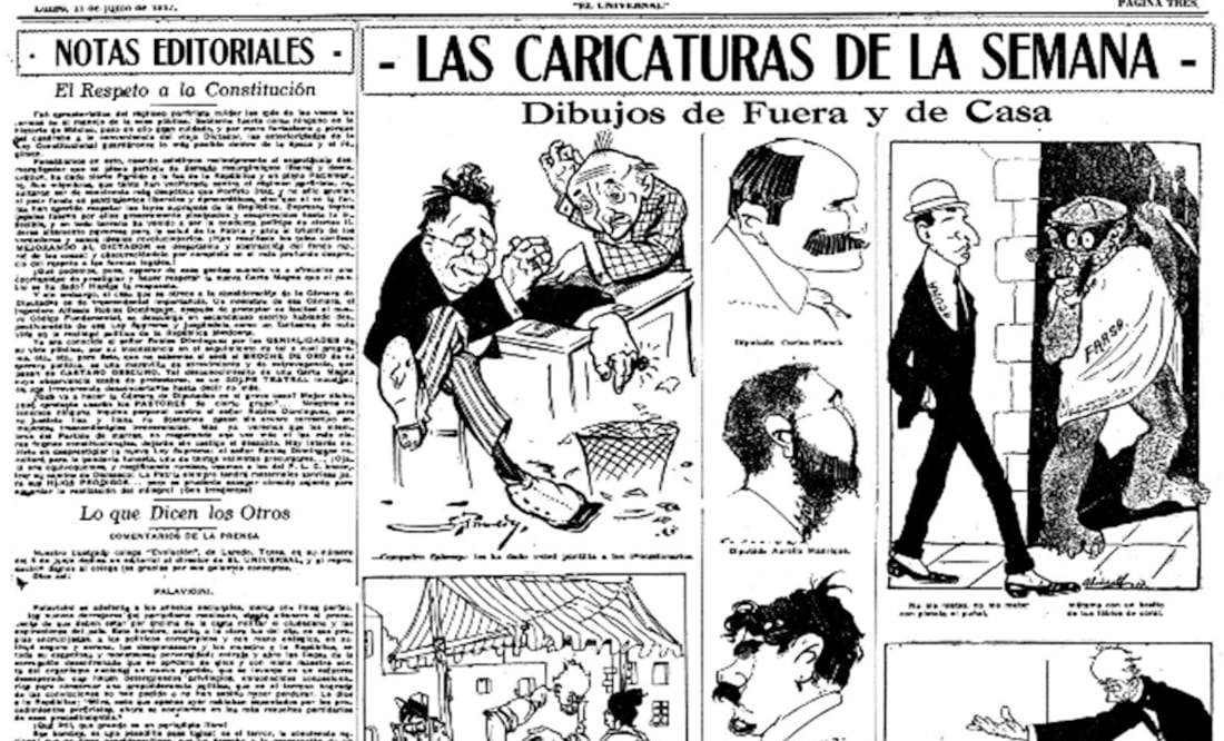 The exhibition also features the first cartoonists of El Universal and concludes with the great masters of the Mexican cartoon - Photo: File photo/EL UNIVERSAL