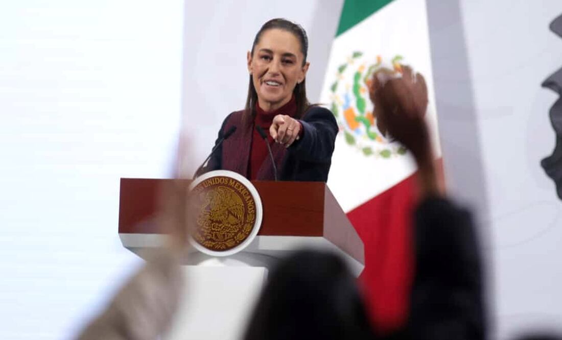 La presidenta Claudia Sheinbaum Pardo durante la mañanera del martes 11 de noviembre de 2025. Foto: Carlos Mejía /EL UNIVERSAL