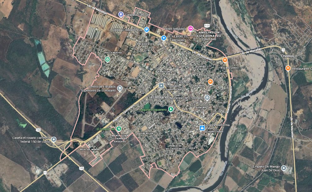 Así es la zona donde se ubica la mina Santa Fe. Foto: Google Maps