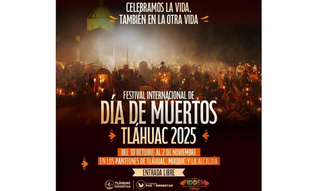 Festival Internacional de Día de Muertos en Tláhuac; todo lo que puedes hacer este 1 y 2 de noviembre
Foto: Especial.