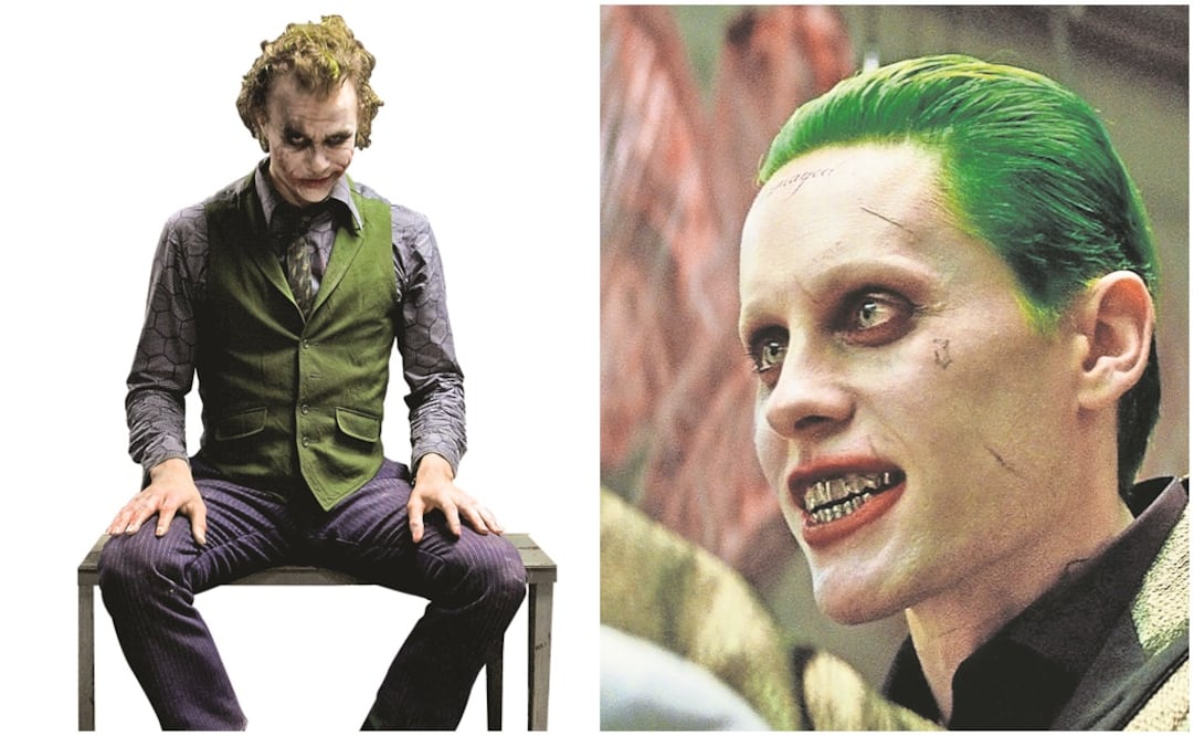 FOTO: Heath Ledger en "The Dark Night" (2008) y Jared Leto en "Suicide Squad" (2016). Archivo