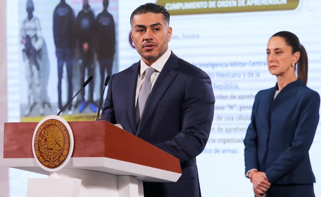 Omar García Harfuch destacó la detención de más de seis mil personas por delitos de alto impacto. Foto: Axel Sánchez / EL UNIVERSAL