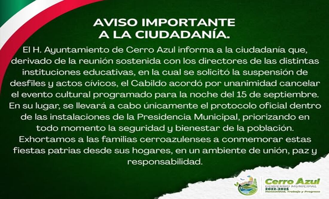 Foto: Facebook H. Ayuntamiento de Cerro Azul 2022-2025