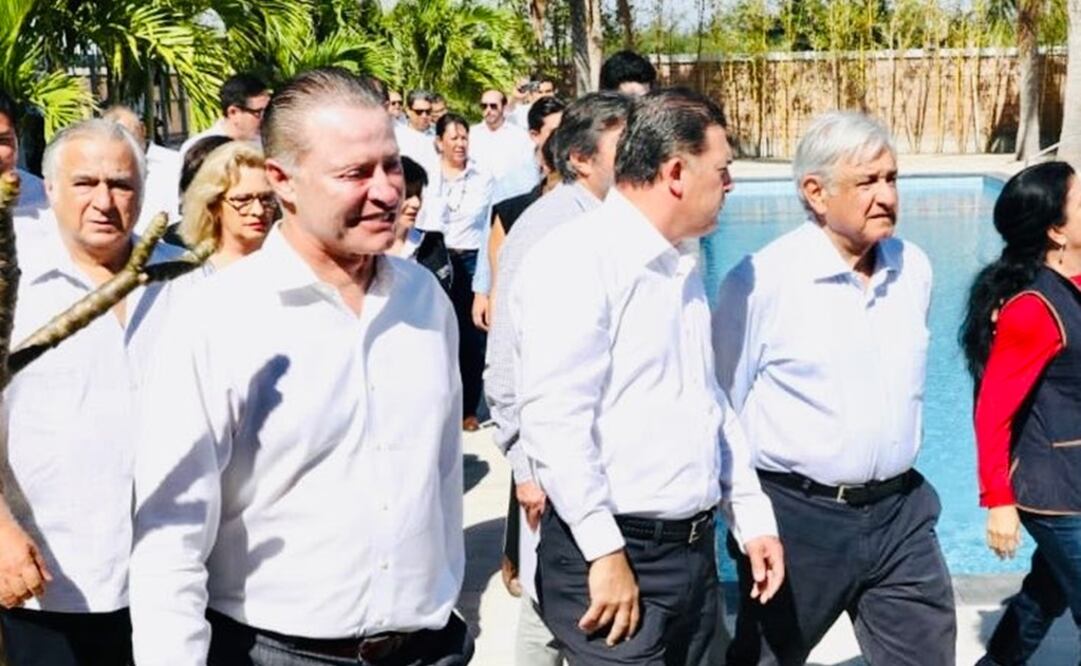 El presidente López Obrador sustuvo un encuentro con el gobernador de Sinaloa, Quirino Ordaz. Foto: Twitter @QuirinoOC