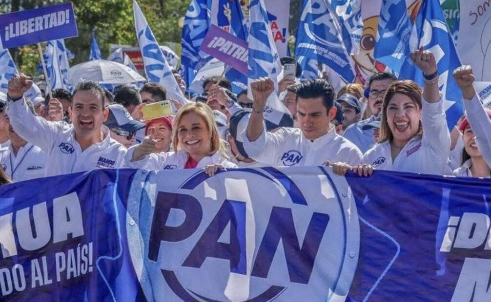 PAN realiza marcha “Juntos y Fuertes” en Chihuahua (09/11/2025). Foto: Especial
