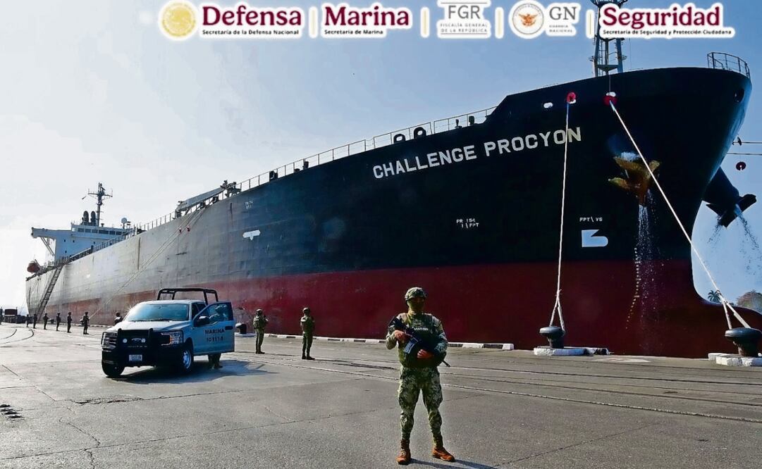 El buque Challenge Procyon atracaba con regularidad en los puertos tamaulipecos cargado de contrabando y combustibles ilegales, denuncian presuntos testigos. Foto: Especial