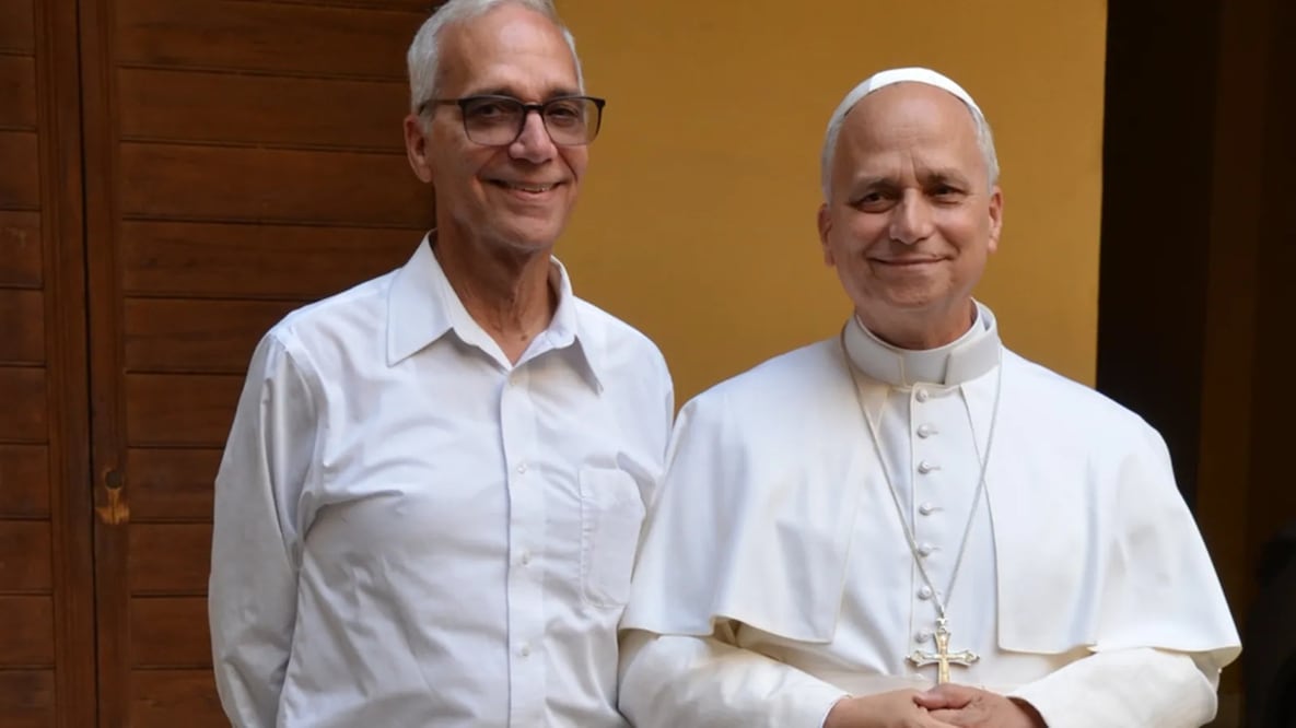 John Prevost, con el papa León XIV. FOTO: ESPECIAL