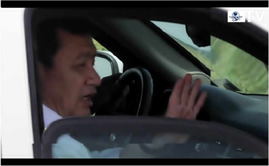 Osorio Chong after visiting the area where the drug kingpin escaped. (Photo: AP)