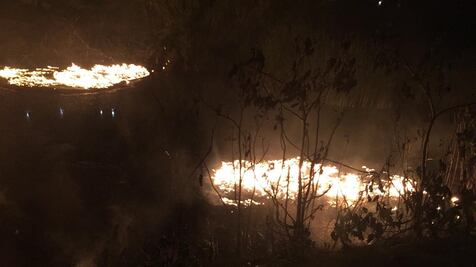 Por presencia de hidrocarburo, se incendia río en Guanajuato