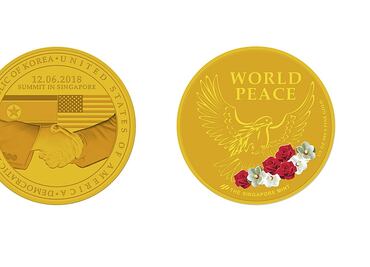 Singapur acuña moneda conmemorativa por cumbre entre Trump y Kim Jong-un