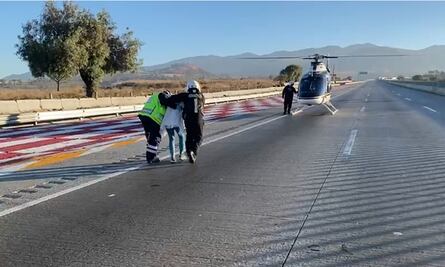 Accidente México- Puebla: Trasladan a 6 heridos en helicóptero al Hospital Magdalena Salinas