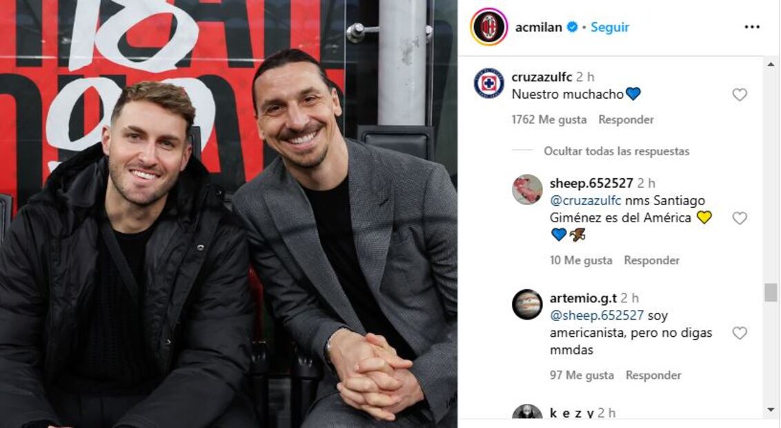 El mensaje que Cruz Azul le dedicó a Santiago Giménez - Foto: Instagram