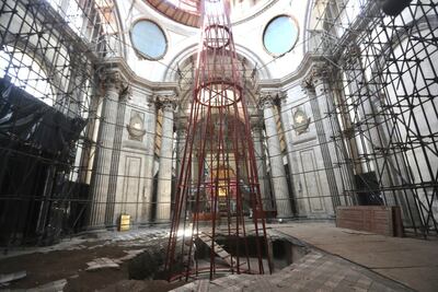 Celebran a Nuestra Señora de los Ángeles, en medio de la reparación del templo por daños causados por el S-19