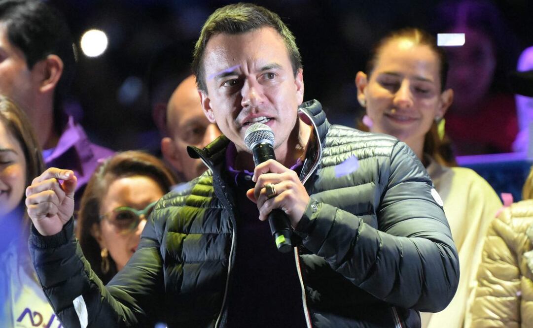 Daniel Noboa lidera las actas electorales durante los comicios de Ecuador. Foto: AFP