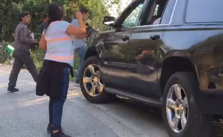 “Fue un raspón”, dice AMLO tras incidente carretero