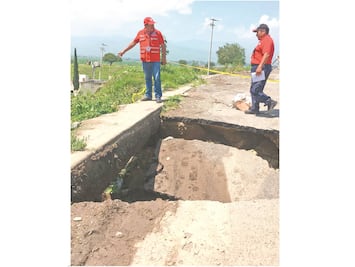 Hay 8 mil personas en riesgo por grieta