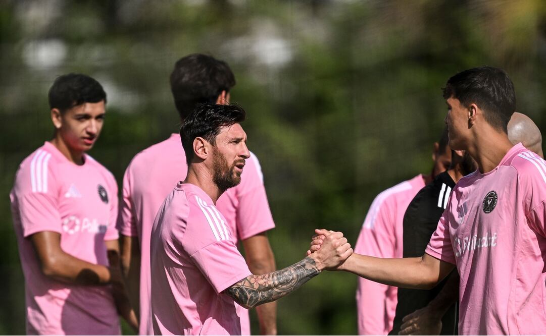 Lionel Messi en entrenamiento con el Inter Miami, previo a su debut en el Mundial de Clubes ante Al-Ahly - Foto: AFP