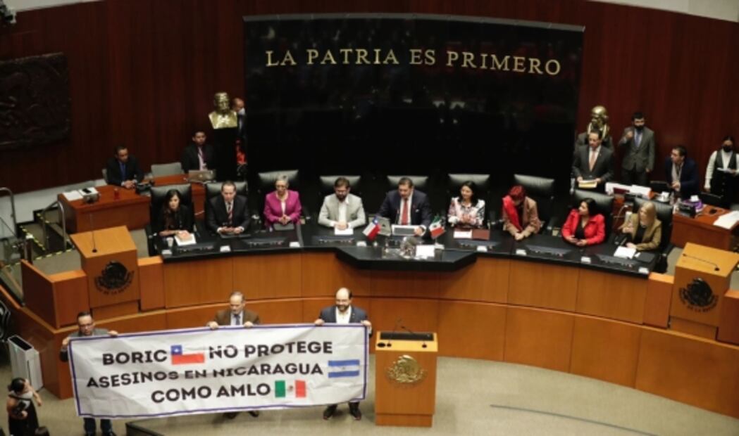 Senado recibe al presidente de Chile, Gabriel Boric; critican silencio de AMLO frente a dictadura de Nicaragua