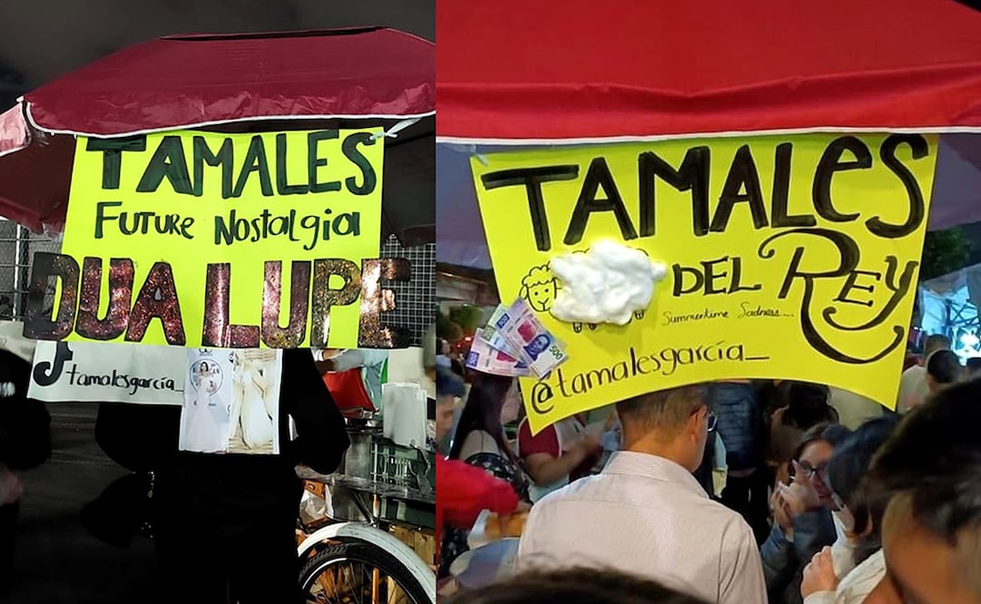 Tamales García, el negocio viral de eventos musicales se despidió de los letreros creativos. Foto: Twitter