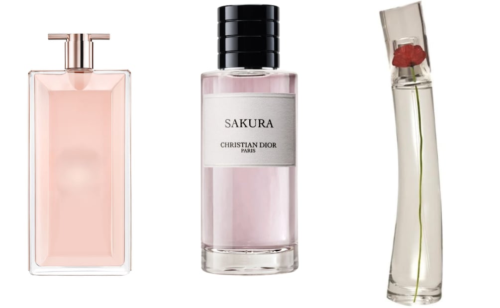 Idôle de Lancôme, Sakura de Dior, Kenzo Flower By Kenzo For Women. Foto: Amazon
