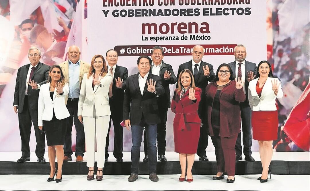 El encuentro con gobernadores electos, el pasado 16 de junio, le costó a Morena 379 mil 573.88 pesos. Foto: Archivo/EL UNIVERSAL.