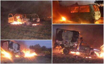 Se incendian cuatro vehículos con huachicol en Edomex