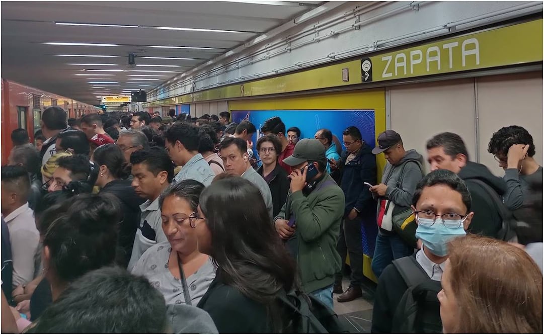Estación Zapata de la Línea 3 en el Metro de la CDMX. Foto: @AldoCondeA