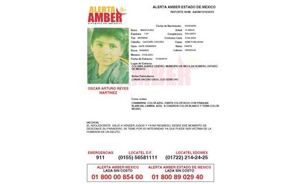 Óscar, de 13 años, salió de su casa a vender jugos y desapareció en Edomex