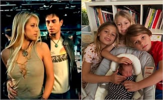 Enrigue Iglesias y Anna Kournikova, se conocieron en un video musical; ahora presentan a sus cuatro hijos