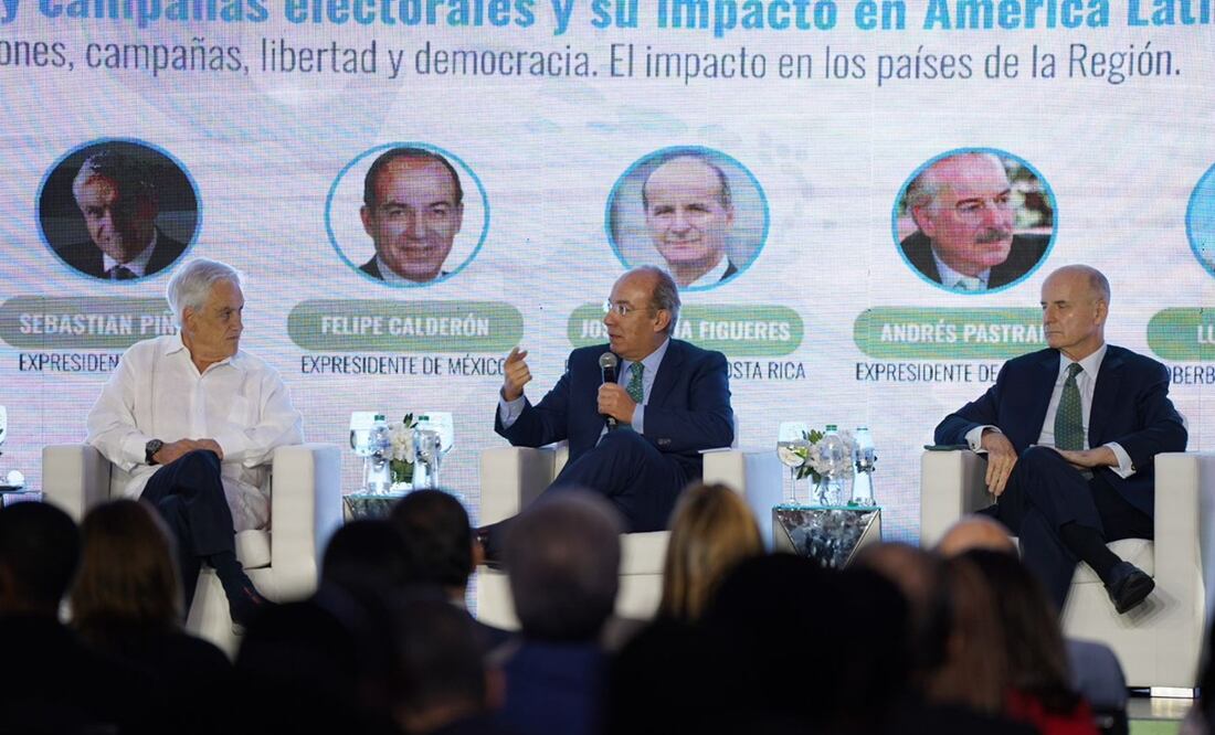 Calderón participó en el foro “Política y campañas electorales y su impacto en América Latina” en el marco del Encuentro Regional 2023. Foto: X @CAPPenlinea