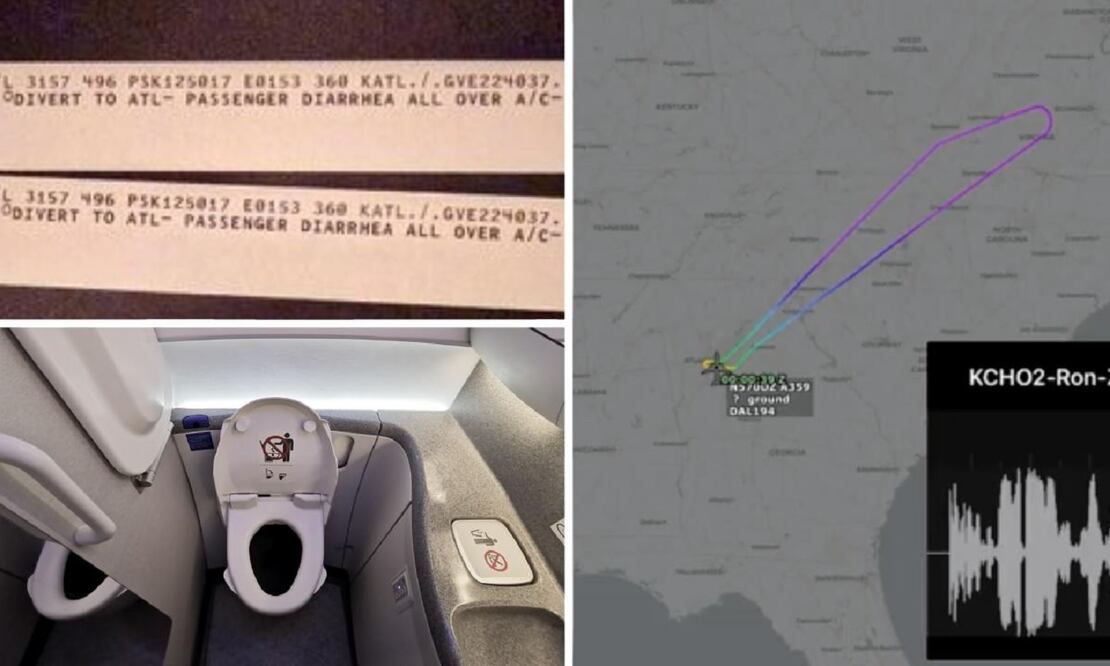 Un avión tuvo que devolverse tras un incidente estomacal con un pasajero. La decisión obedeció a las suplicas de los pasajeros. FOTO: X: @Thenewarea51