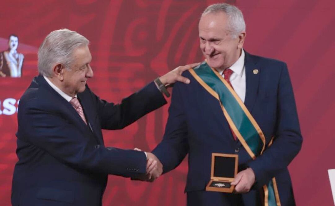 En 2020, Jesús Seade recibió la condecoración “Miguel Hidalgo” en Palacio Nacional. Foto: Archivo / EL UNIVERSAL
