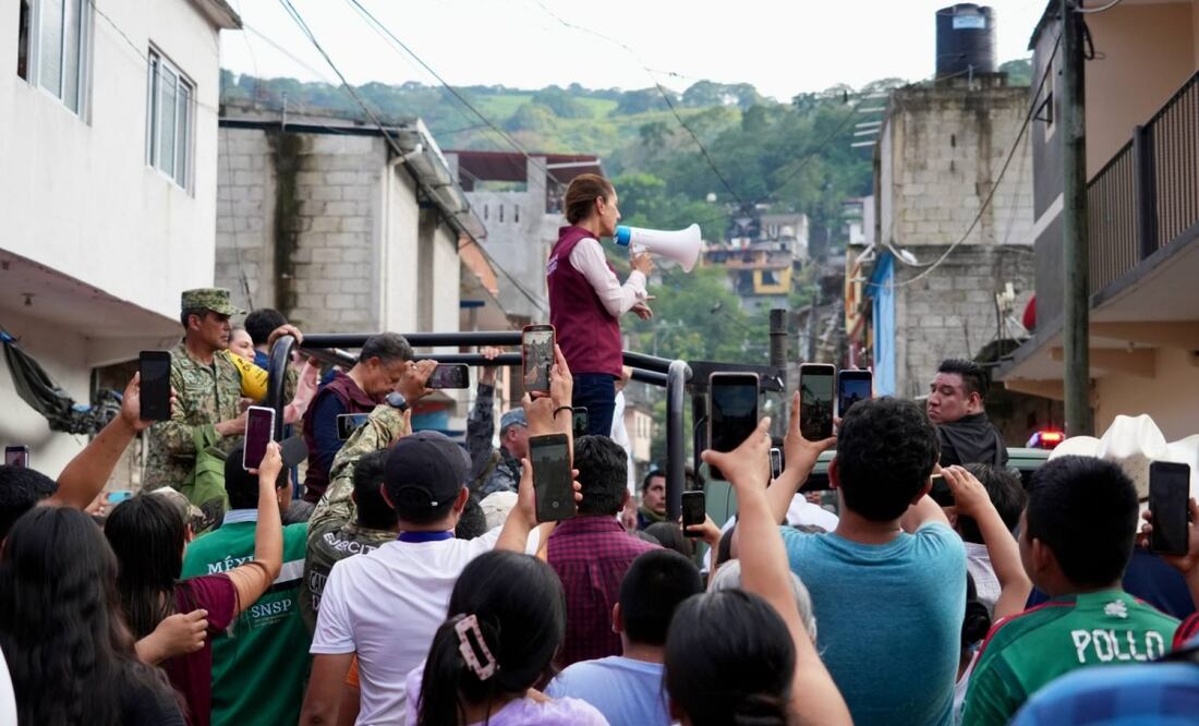 Sheinbaum anuncia dispersión de apoyo a damnificados por lluvias. Foto: Especial