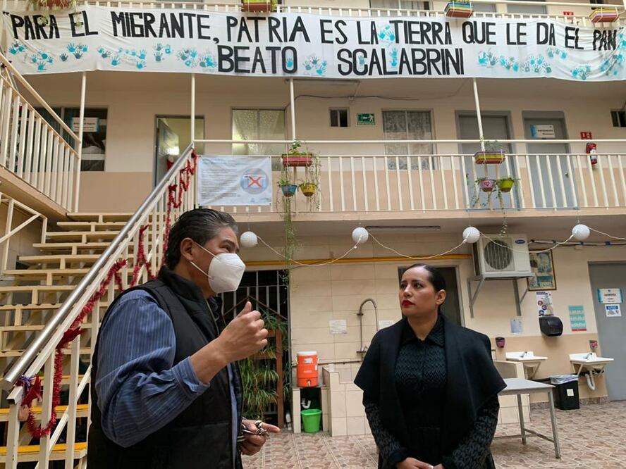 La titular de Cuauhtémoc estuvo dos días en la Casa del Migrante en Tijuana, Baja California. Foto. Especial 