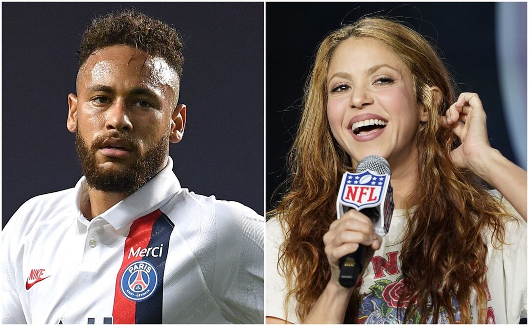Neymar y Shakira. Foto: AFP y AP