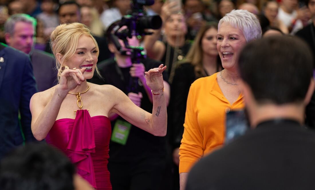 Lindsay Lohan y Jamie Lee Curtis conquistaron a los fans de la CDMX. Foto: Hugo Salvador/ EL UNIVERSAL.