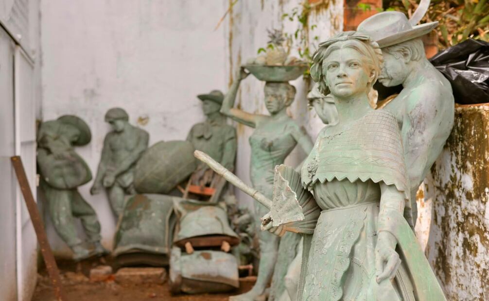 Localizan esculturas “Los Pescadores” y “La Pareja de Jarochos” en Veracruz; serán restauradas. Foto: Especial