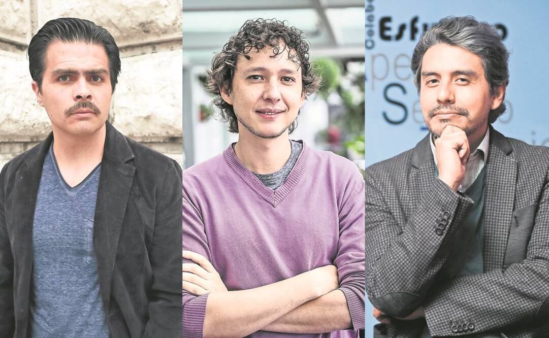 En la foto: Juan Robles, escritor y productor; Rodrigo González, bailarín y dramaturgo; Oswaldo Martín del Campo, cantante, director de escena y productor (ALEJANDRA LEYVA, JUAN CARLOS REYES E IRVIN OLIVARES. EL UNIVERSAL)