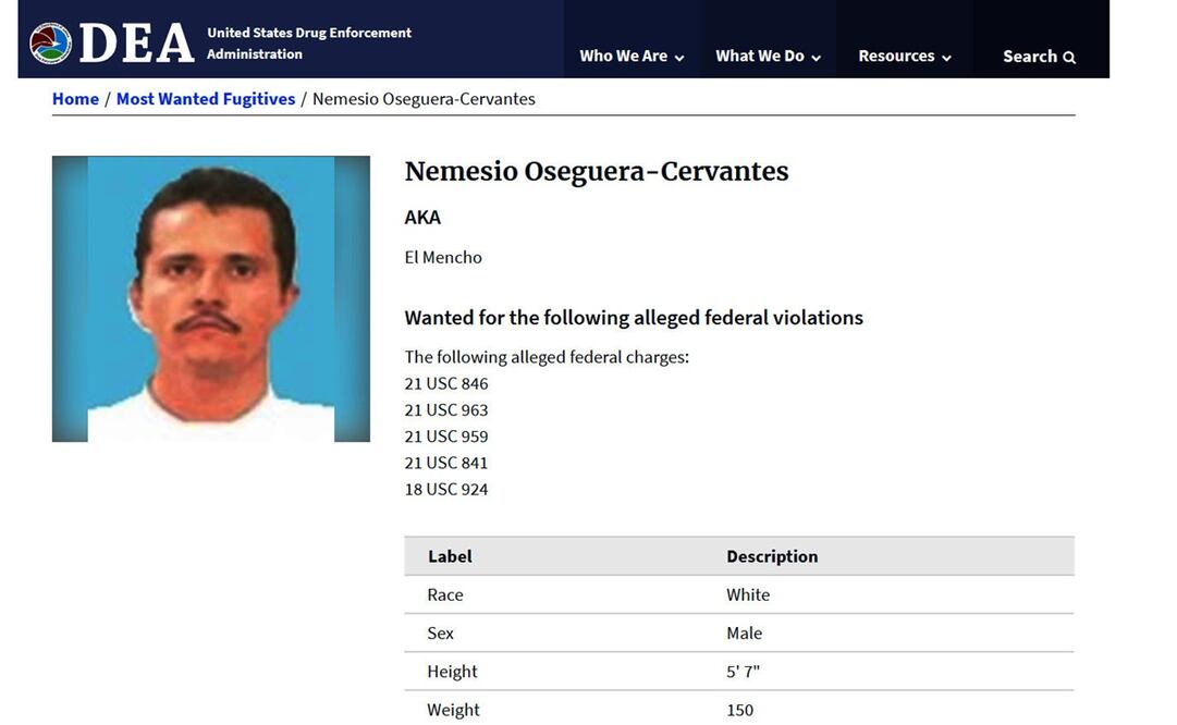 Jessica Oseguera es hija de Nemesio Oseguera alias “El Mencho”, líder del Cártel Jalisco Nueva Generación  / Archivo. EFE