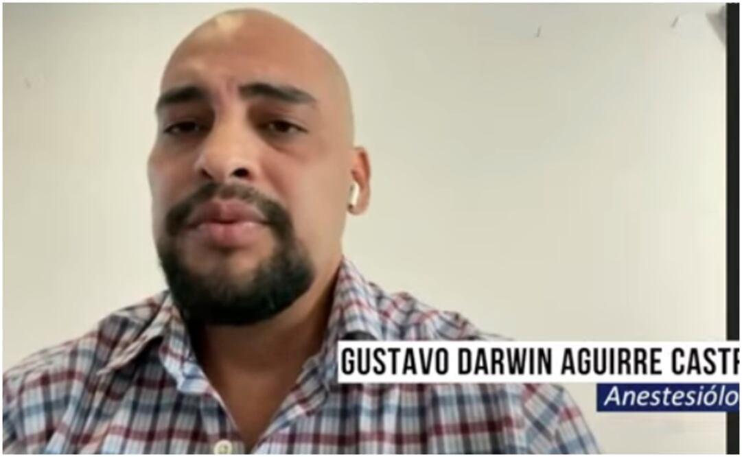 Médico anestesiólogo, Gustavo Aguirre. Foto: Captura de pantalla