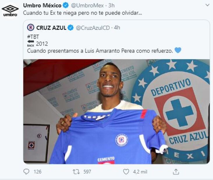 Umbro trollea al Cruz Azul por quitar su logo en una foto