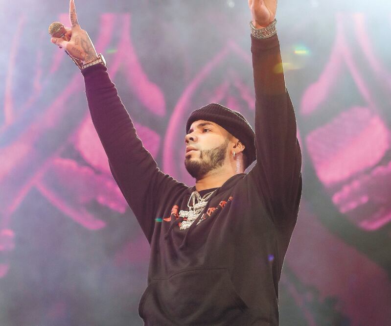 Cuando apareció Anuel AA, estremeció el Flow Fest con su presentación. Foto: GERMAN ESPINOSA. EL UNIVERSAL