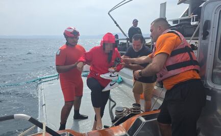 Marina rescata a tripulantes de aeronave que se desplomó al mar en Baja California Sur; se reportan con buen estado de salud